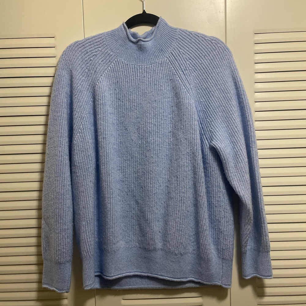 LOFT Light Blue Turtleneck Sweater